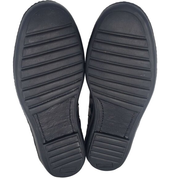 Italy Bragano Cole Haan Men's size 9 Black Woven Leather Loafer Dress Shoes - Picture 3 of 11